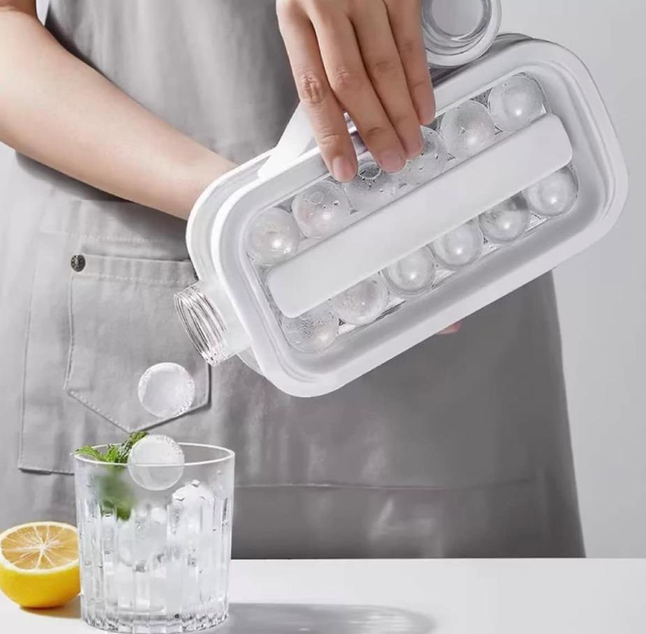 Форма для льоду Ice Cube Tray силіконова на 17 кульок Сірий (1010366-Gray) - фото 4