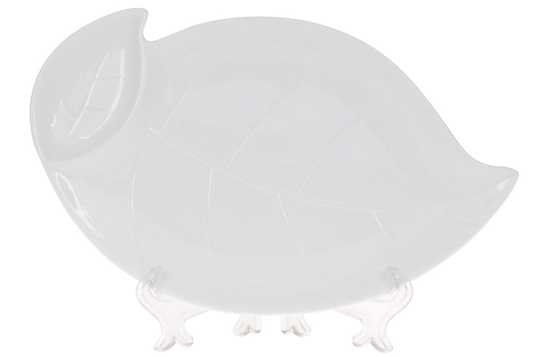 Блюдо фарфоровое сервировочное BonaDi Лист с соусником 4 шт. (988-222)