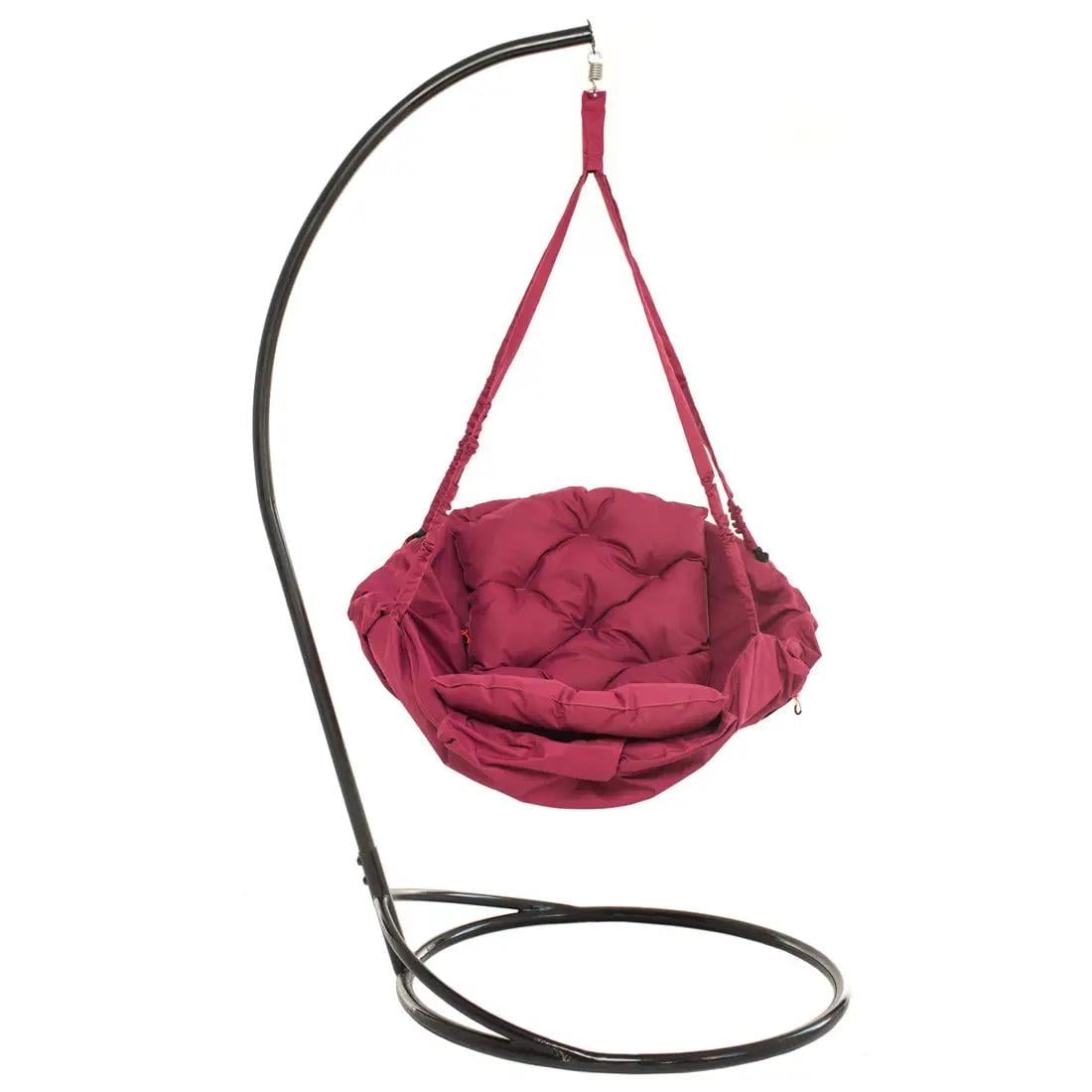 Крісло-гамак підвісне з опорою 180 см комфорт і легкість до 100 кг 80х80 см Червоний (26646944)