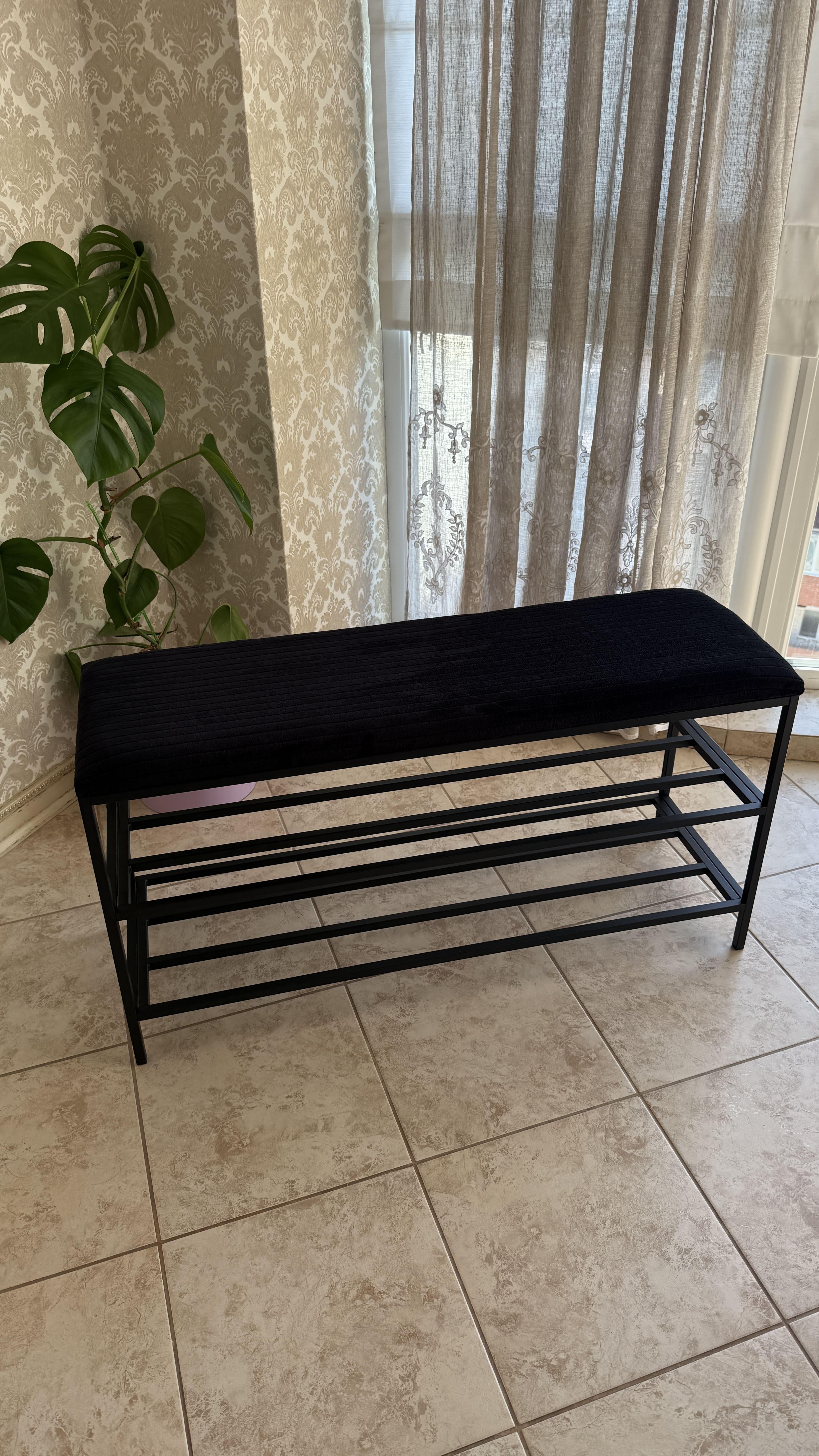 Банкетка вильветовая антикоготь 100 см Черный (12123)