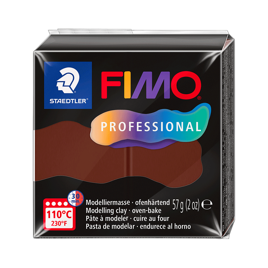 Глина полимерная Fimo Professional 57 г Шоколадная (8040-77)