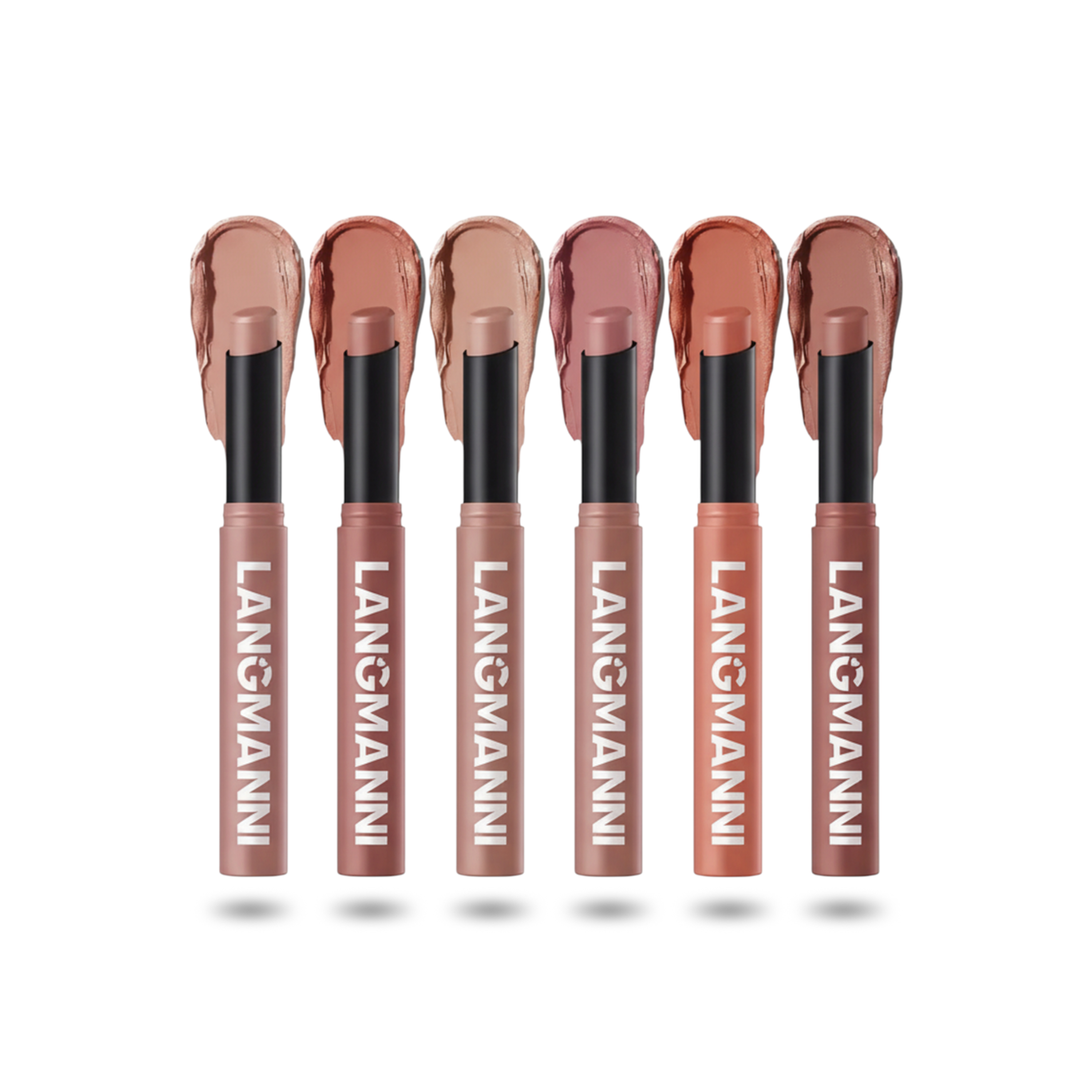 Набір з оксамитово-матових помад Langmanni Nude 6 шт. (2818325093)