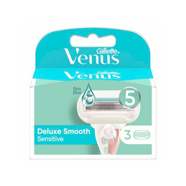 Картриджи сменные для бритья женские Gillette Venus Deluxe Smooth Sensitive 3 шт. Картриджи сменные для бритья женские Gillette Venus Deluxe Smooth Sensitive 3 шт.