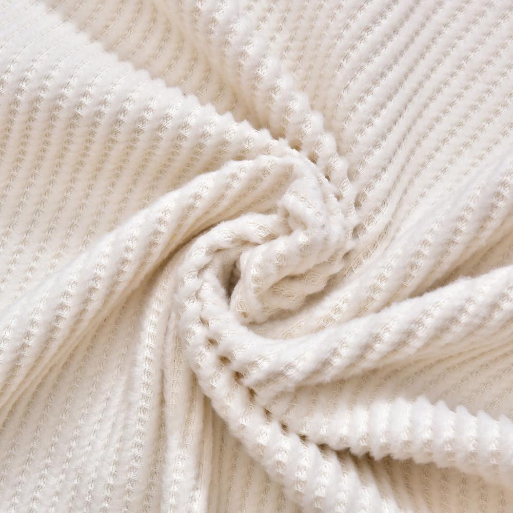 Плед покрывало IDEIA Adina хлопок 200x220 см 400 гр/м2 Молочный (23390) - фото 4
