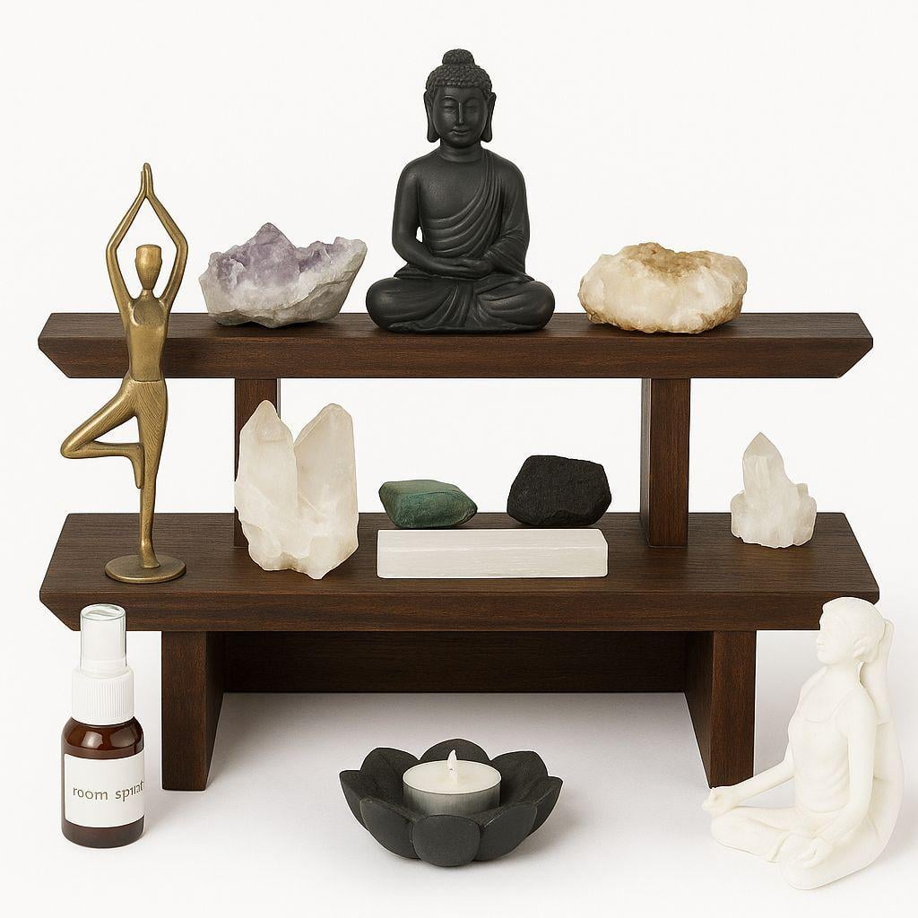 Вівтар для медитації з дерева Шоалія Капучино (ЛАТ-013509) Вівтар для медитації з дерева Шоалія Капучино (ЛАТ-013509)