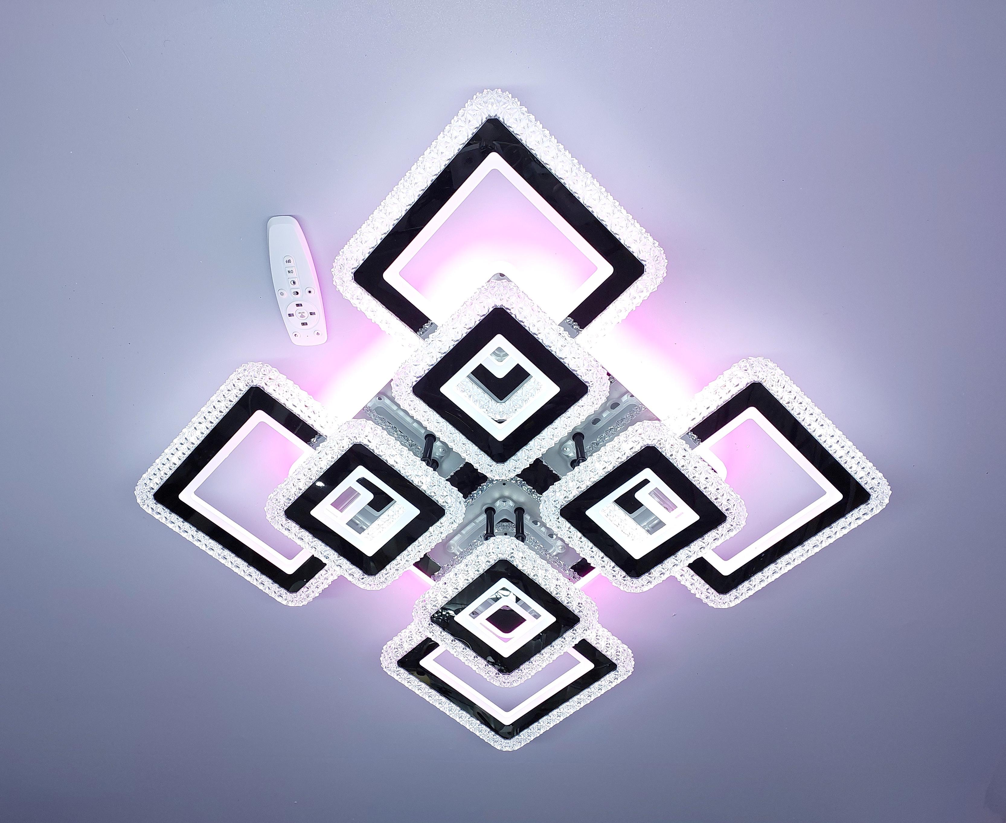 Люстра светодиодная 83R/4+4 BK+RGB с подсветкой 250/36W Черный/Хром (18205086) Люстра светодиодная 83R/4+4 BK+RGB с подсветкой 250/36W Черный/Хром (18205086)