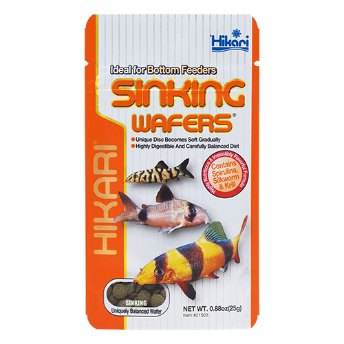 Корм Hikari Tropical Sinking Wafers для аквариумных всеядных сомиков длиной 3+ см/таблетки 5 мм/25 г тонущий (21503)