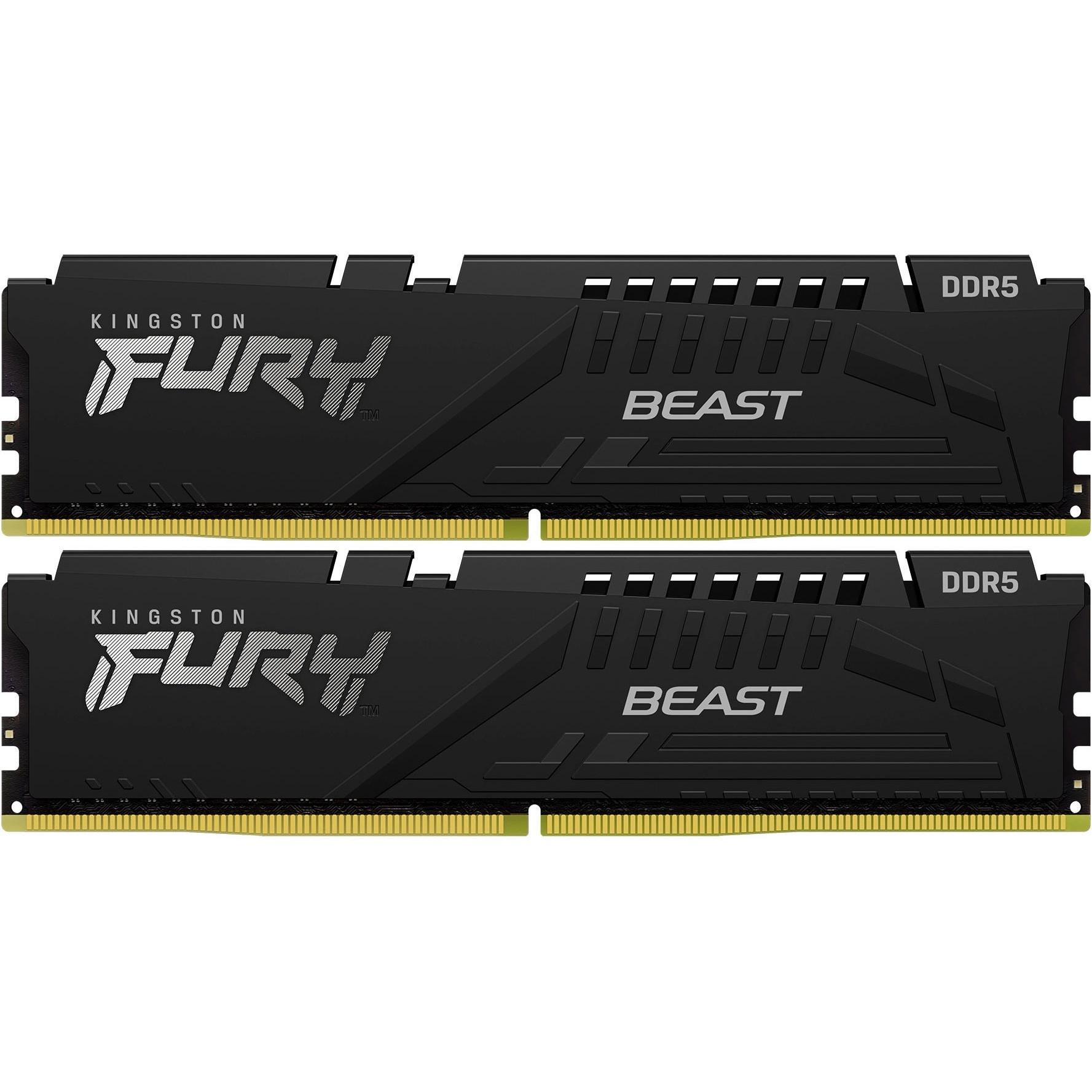 Оперативная память Kingston Fury Beast 16 Гб Kit DDR5 5600 MHz CL36 (KF556C36BBEK2-16)