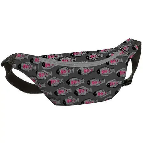 Сумка-бананка через плече та на пояс Presentville Bumbag Рибки 27х16 см (BB_18J051_SE_BL)