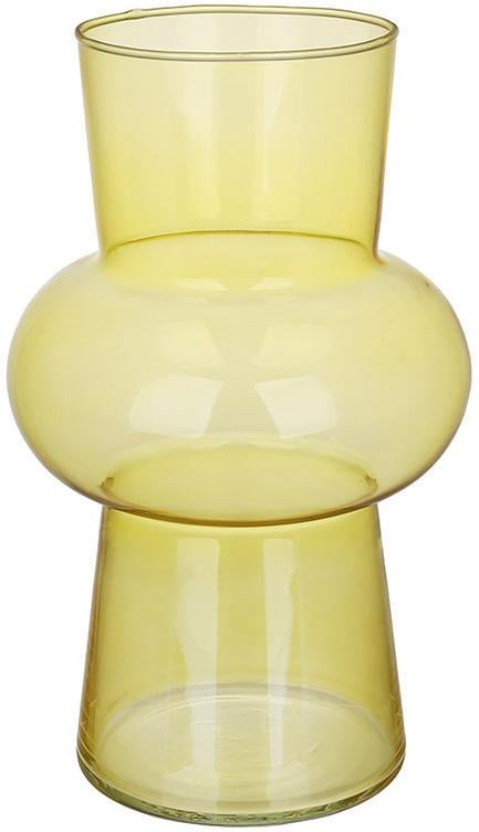 Ваза стеклянная Retro Grace 12х20 см Желтый