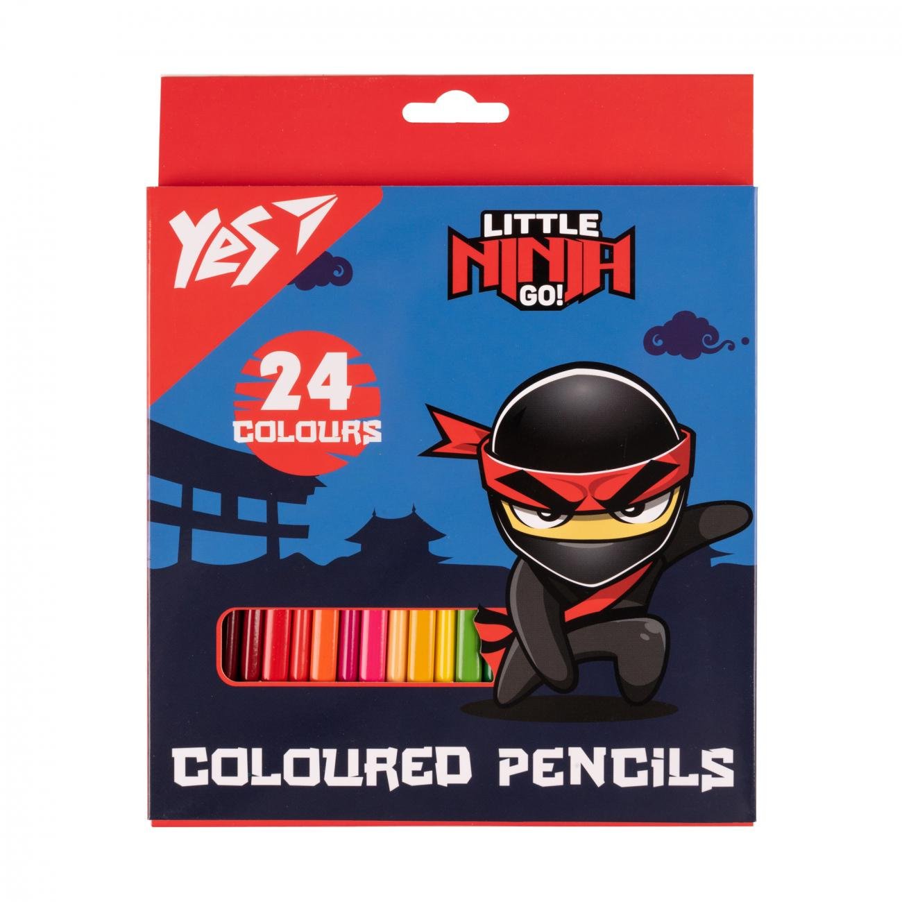 Олівці кольорові YES Ninja 24 кольори Синій (MTT-198783)