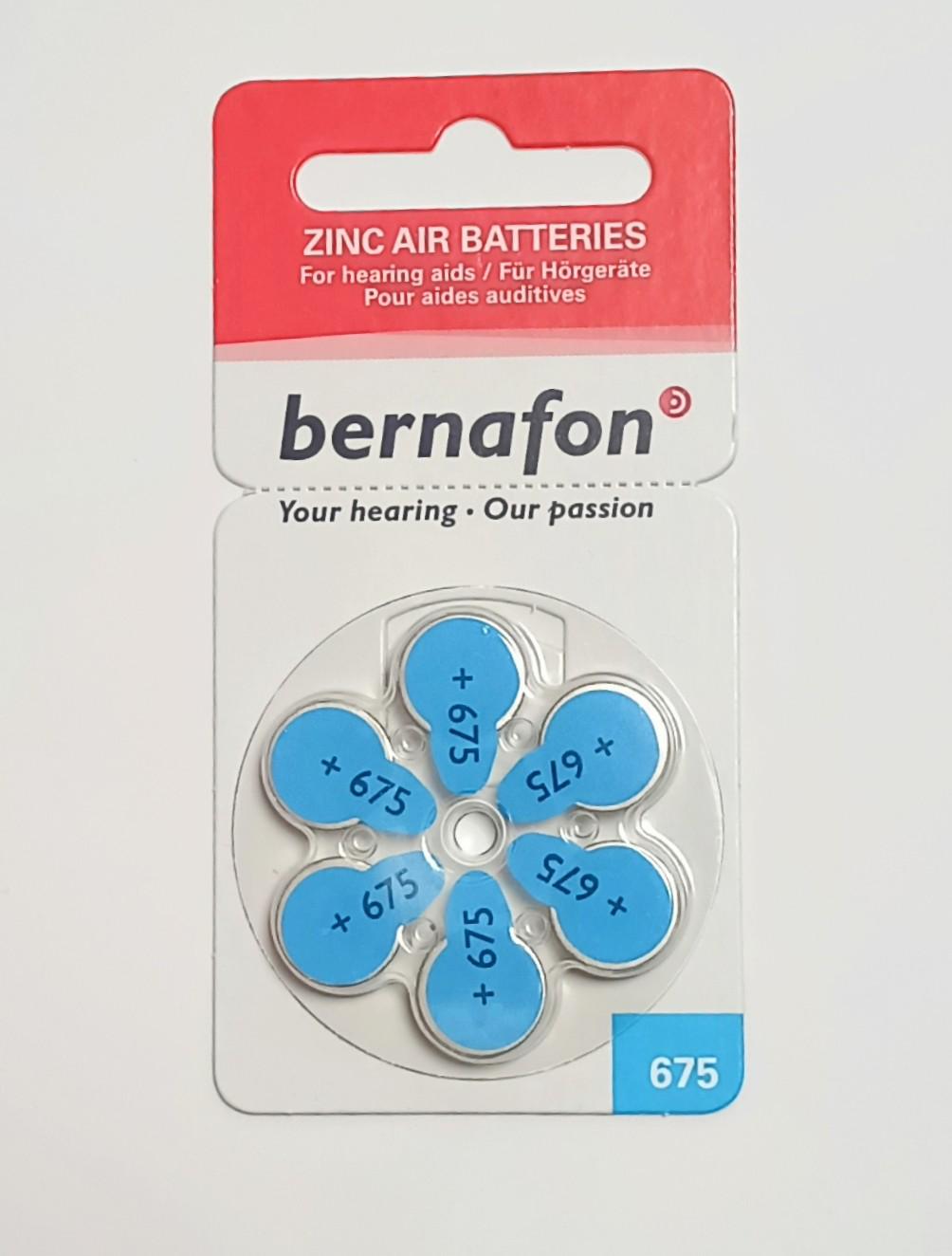 Батарейки Bernafon №675 6 шт.