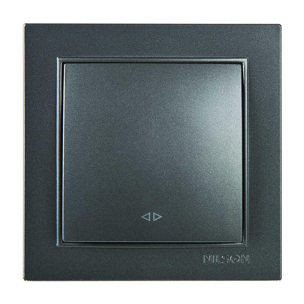 Выключатель Nilson Thor промежуточный Антрацит (27161010)