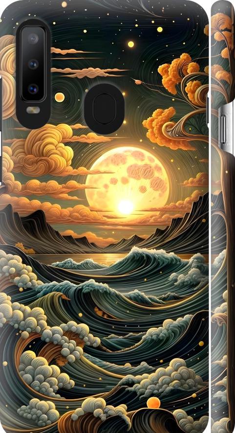 Чехол на Samsung Galaxy A8S Арт волны (6332m-1636-42517)