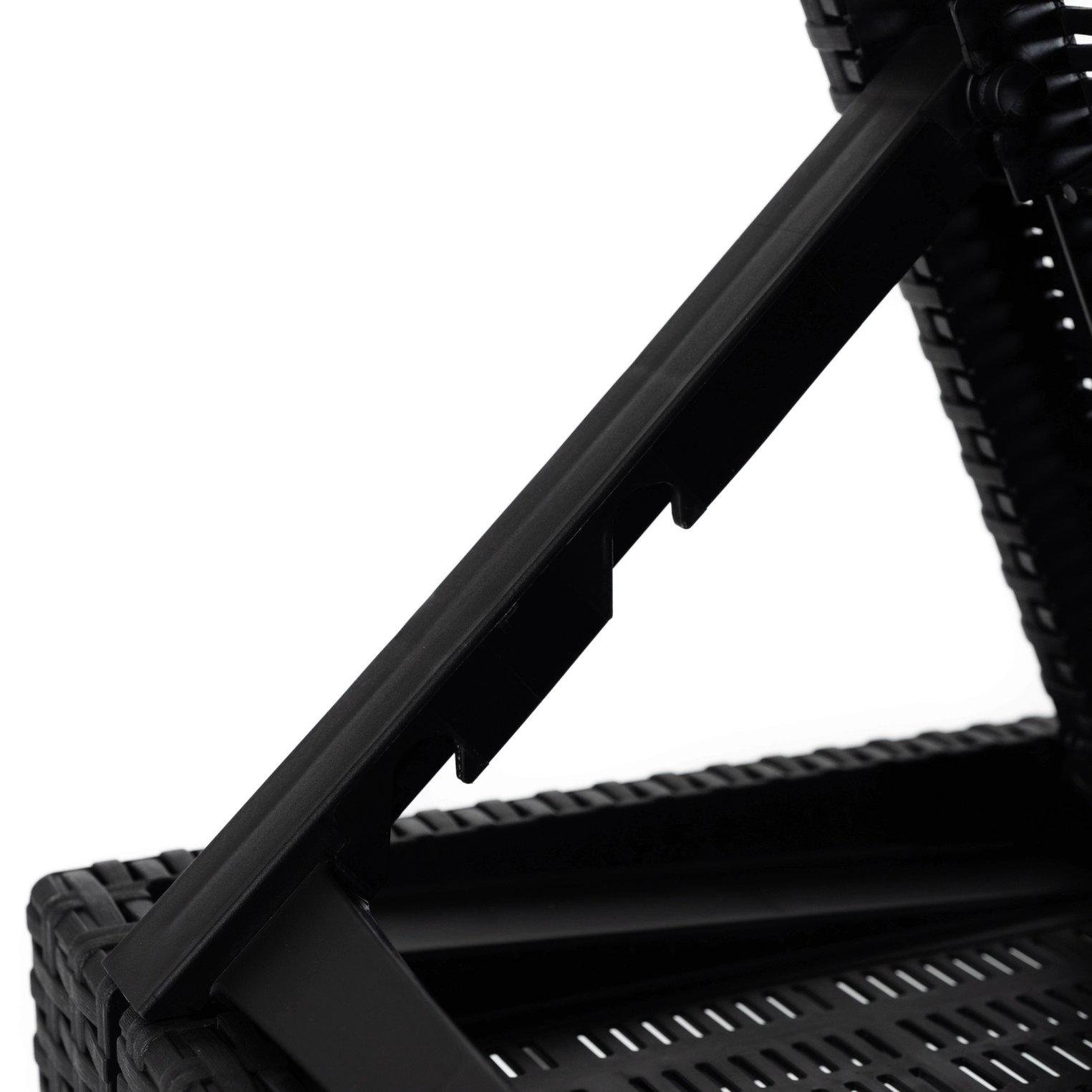 Шезлонг складной Mebel Elite LUIZJANA Черный (ME.LUIZJANA/CZ/P/T/OGR/LEZ) - фото 15