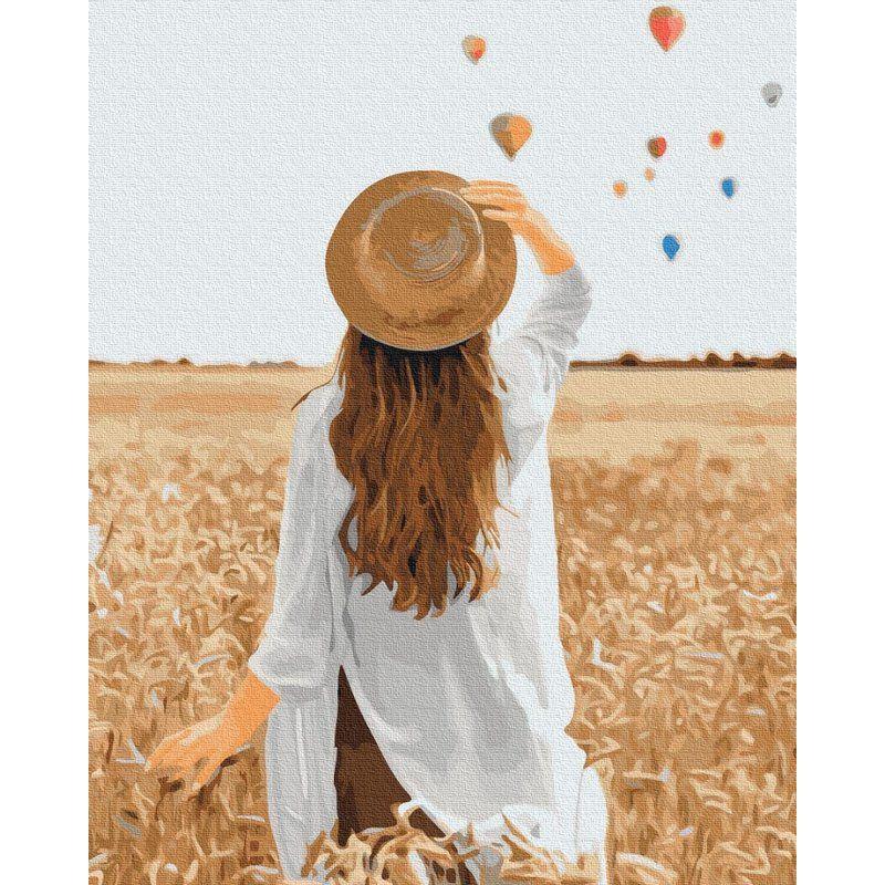 Картина по номерам Brushme GX37564 Путешественница в ржаном поле 40x50 см (1334389538)