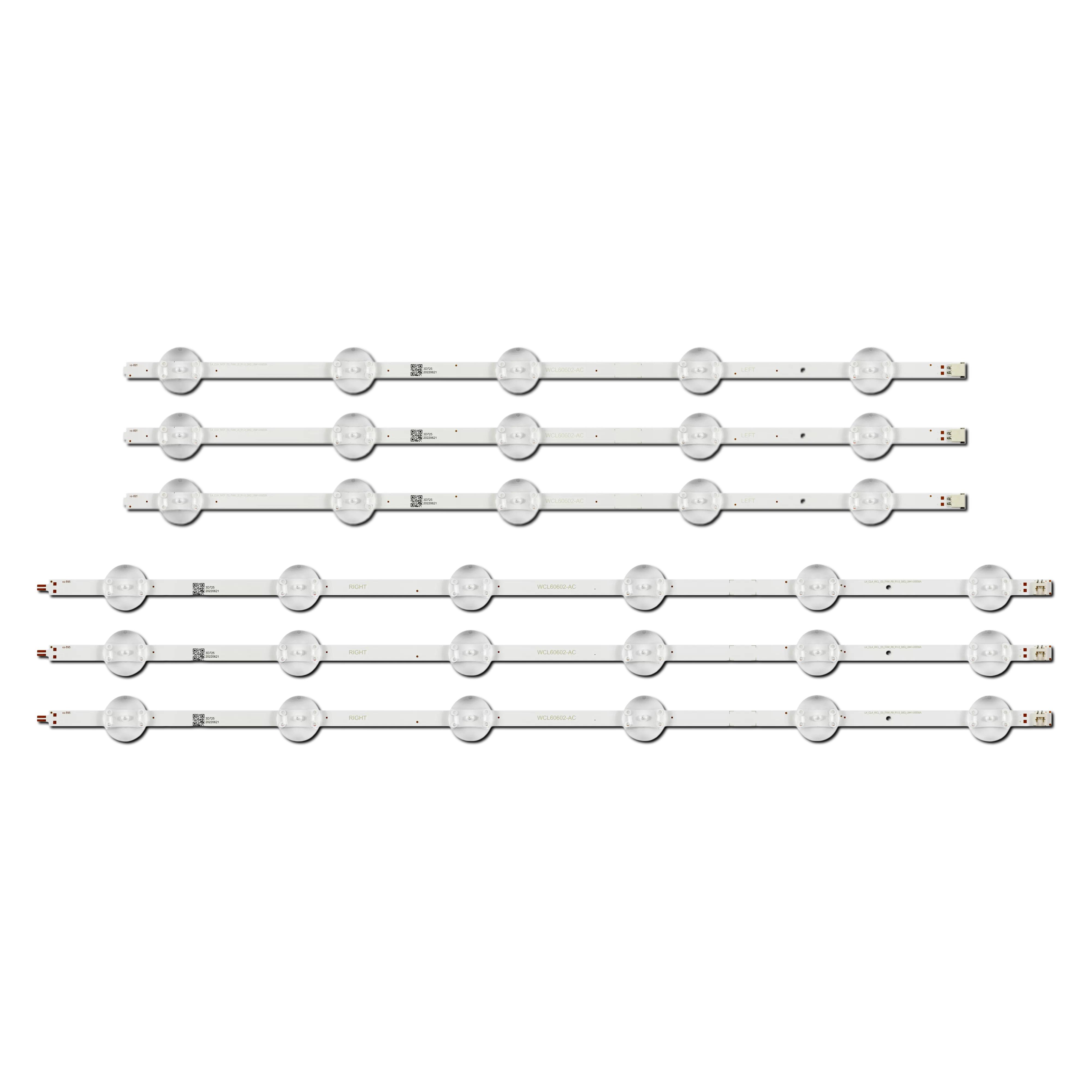 Комплект LED подсветки для TV L4_CLA_WCF_E5_FAM_L5_R1.0_S6Q_LM41-00655A L4_CLA_WCL_E5_FAM_R6_R1.0_S6Q_LM41-00656A 55" 6 шт. (ART-14111)