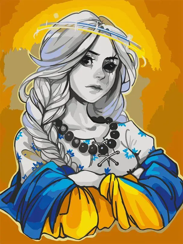 Картина по номерам Украинская девушка. Сила во взгляде 30х40 см (10381-NN)