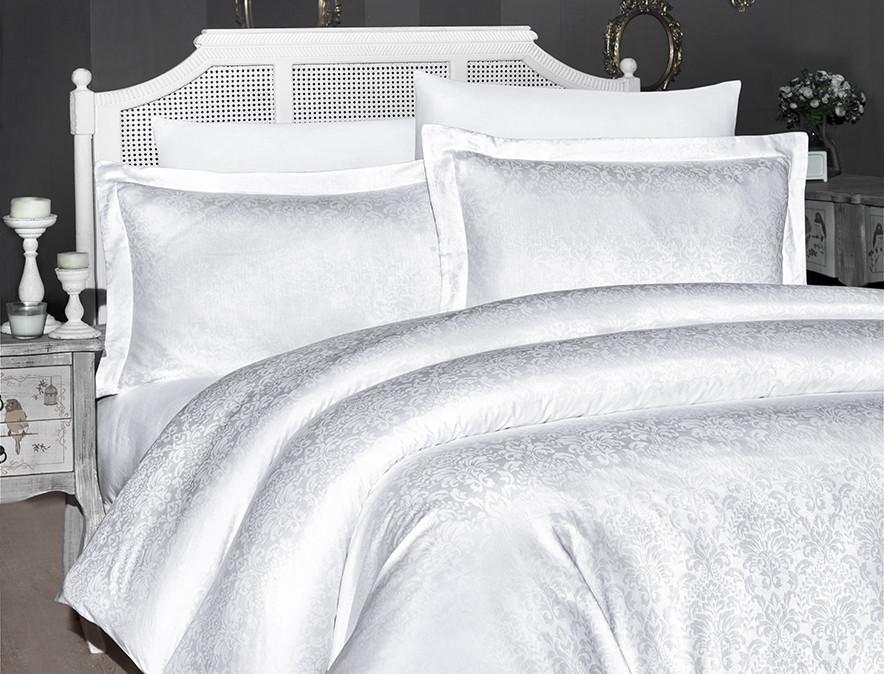 Постельное белье First Choice сатин жаккард Misra beyaz евро (2000026183) Постельное белье First Choice сатин жаккард Misra beyaz евро (2000026183)