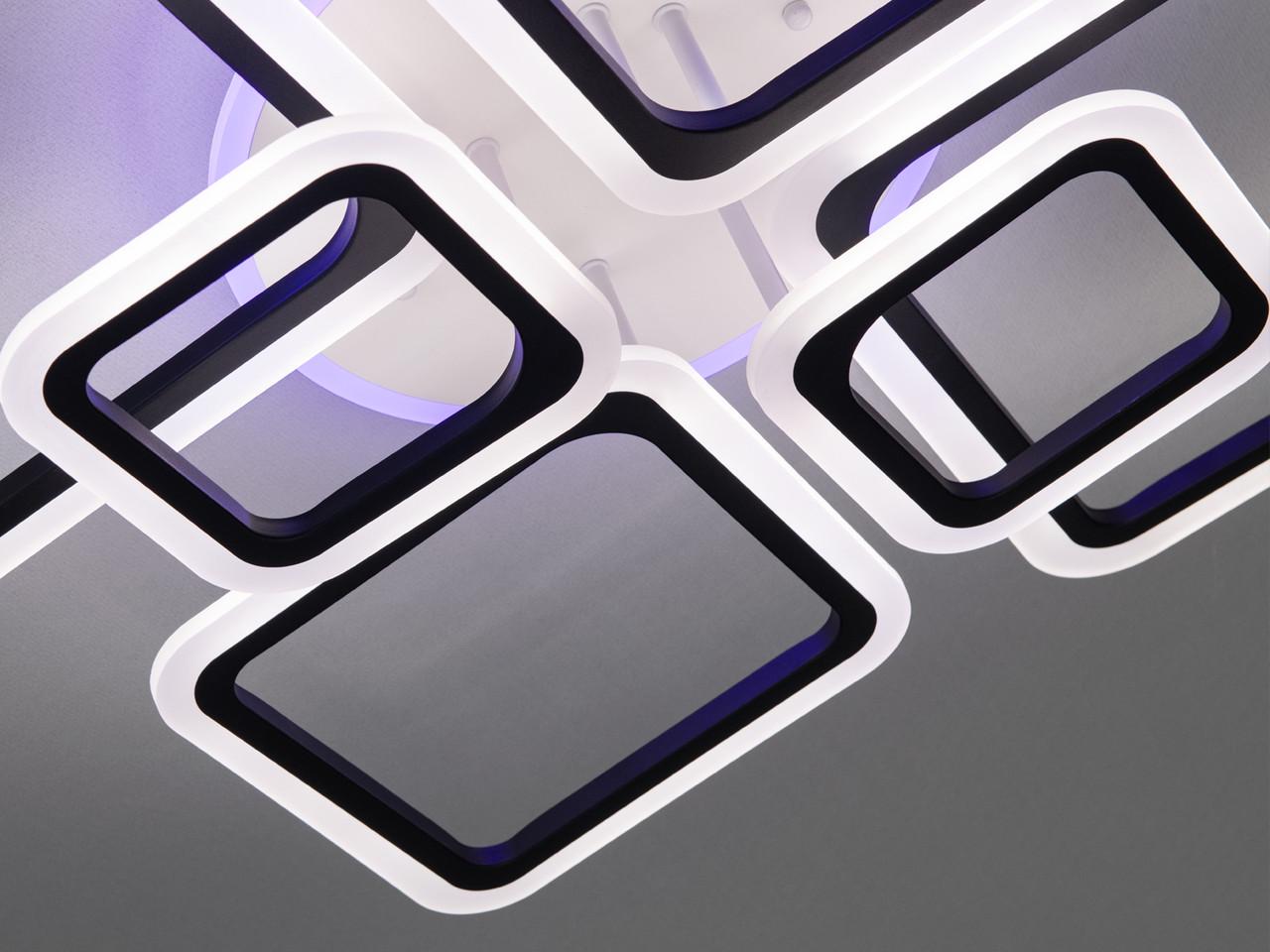 Люстра LED для зала с пультом A8160-6BK-LS 115W на 16 м2 Черный (2603432502) - фото 6