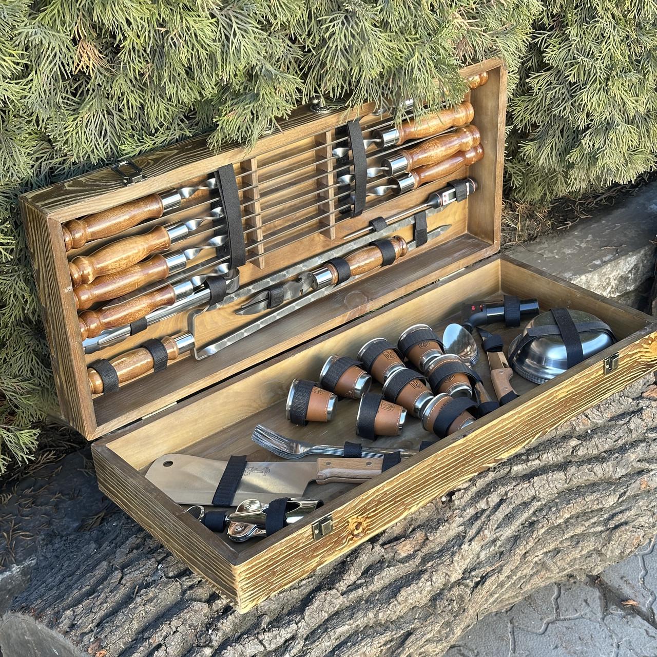 Набор подарочный для барбекю Mzavod Магнат Светло-коричневый (27728841) - фото 2 Набор подарочный для барбекю Mzavod Магнат Светло-коричневый (27728841) - фото 2