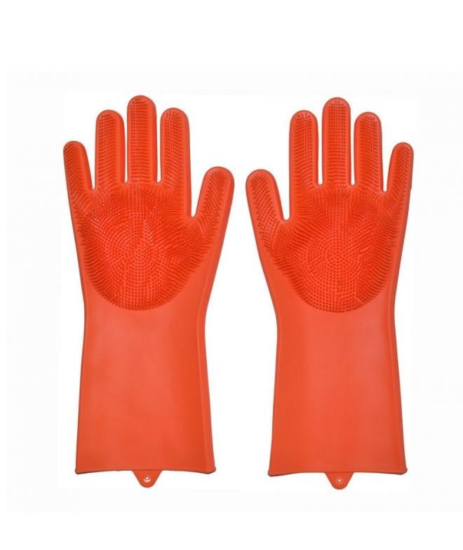 Перчатки силиконовые UKC KIPA Silicone Gloves Оранжевый - фото 1