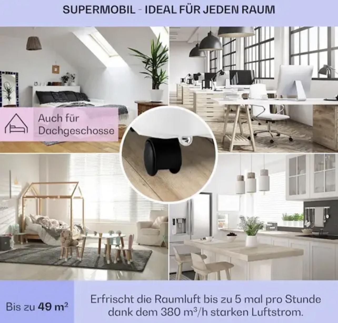 Кондиционер мобильный KLARSTEIN Metrobreeze Rome Smart EEC A+ 10 000 BTU/3,0 кВт до 49 м2 Белый (10035803) - фото 2 Кондиционер мобильный KLARSTEIN Metrobreeze Rome Smart EEC A+ 10 000 BTU/3,0 кВт до 49 м2 Белый (10035803) - фото 2