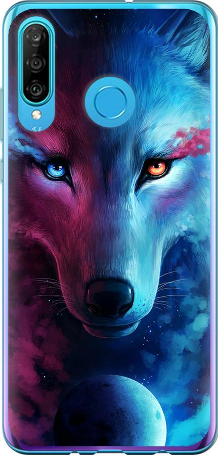 Чехол на Huawei P30 Lite Арт-волк (3999t-1651-42517)