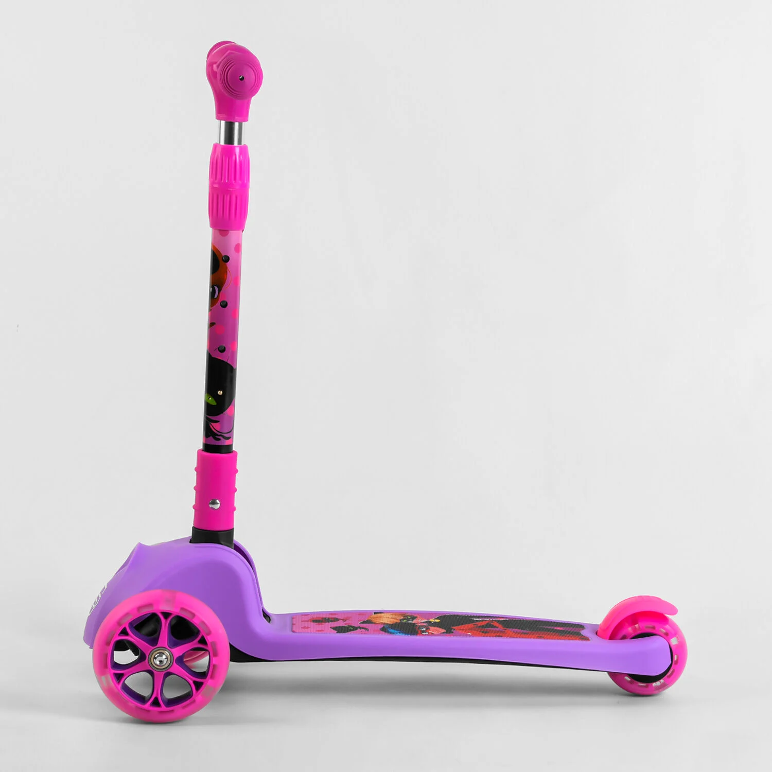 Самокат триколісний дитячий Best Scooter Pink/Purple (106836)