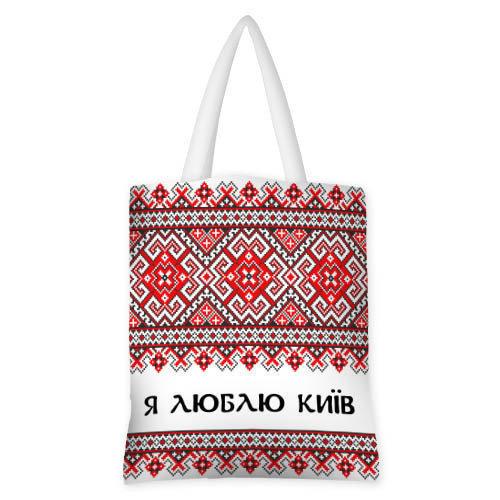 Сумка женская тканевая Presentville "Я люблю Київ" (SV KIE007 WH)