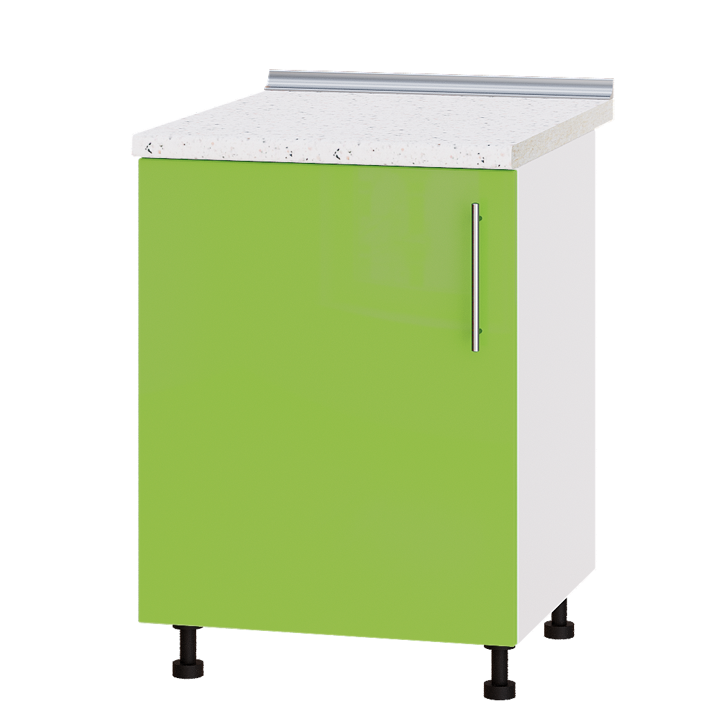 Шкаф нижний Эверест Модерн модуль под мойку Н79-600 60х47х85 см Яблоко глянец/Белый (03195)