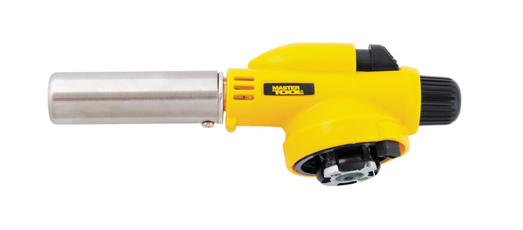 Пальник для газового балона MasterTool Гефест з п’єзопідпалом та керамічним захистом Ø20 мм 1300°C (44-5025)