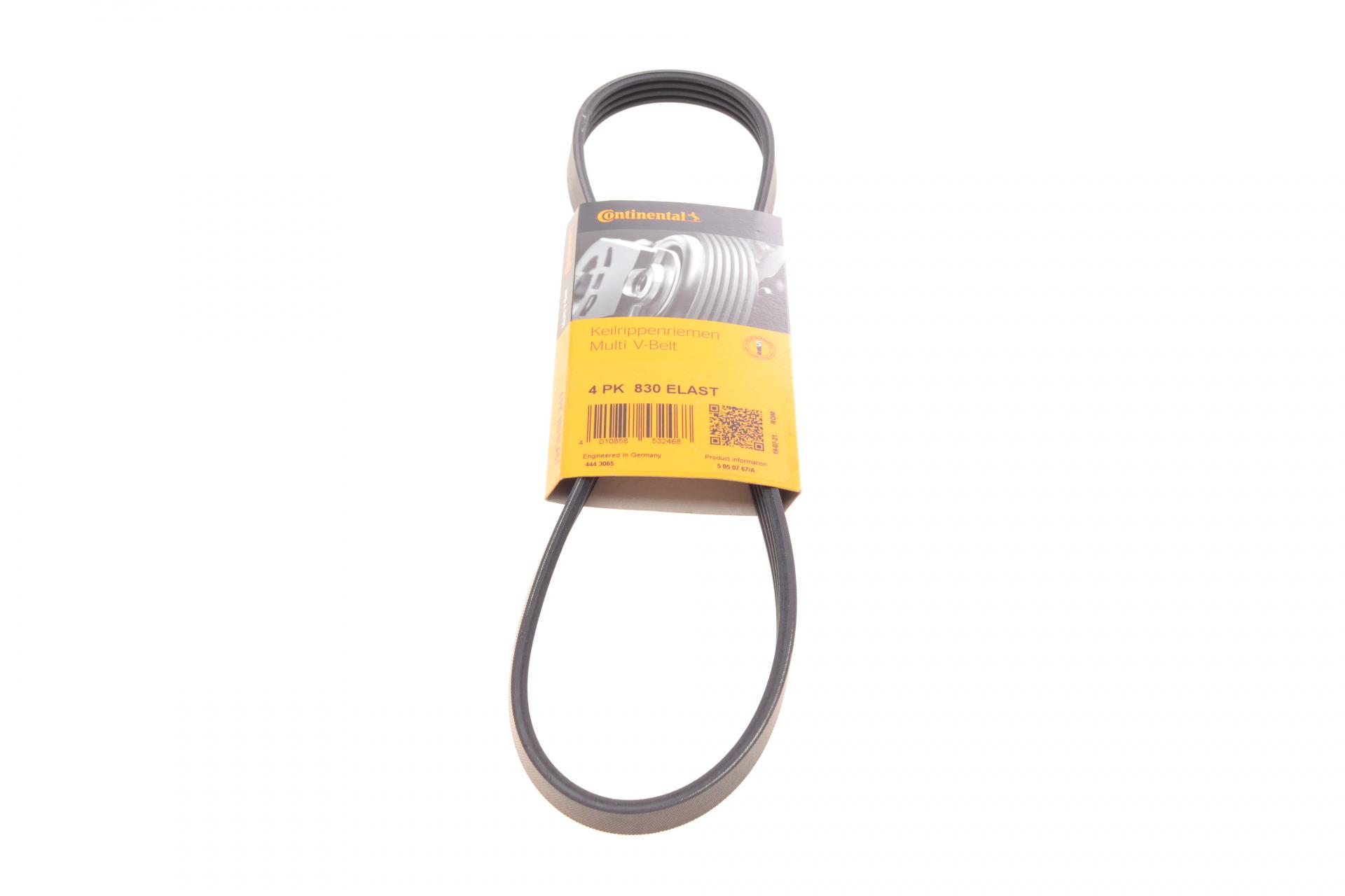 Ремень генератора Continental BMW 1 E87/3 E90 04-11 4PK830 ELAST