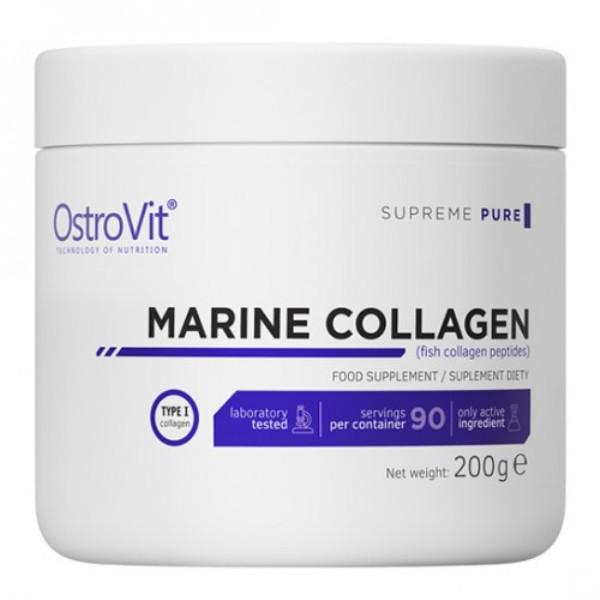 Хондропротектор (для спорта) OstroVit Marine Collagen 200 g /74 servings/ Pure - фото 1