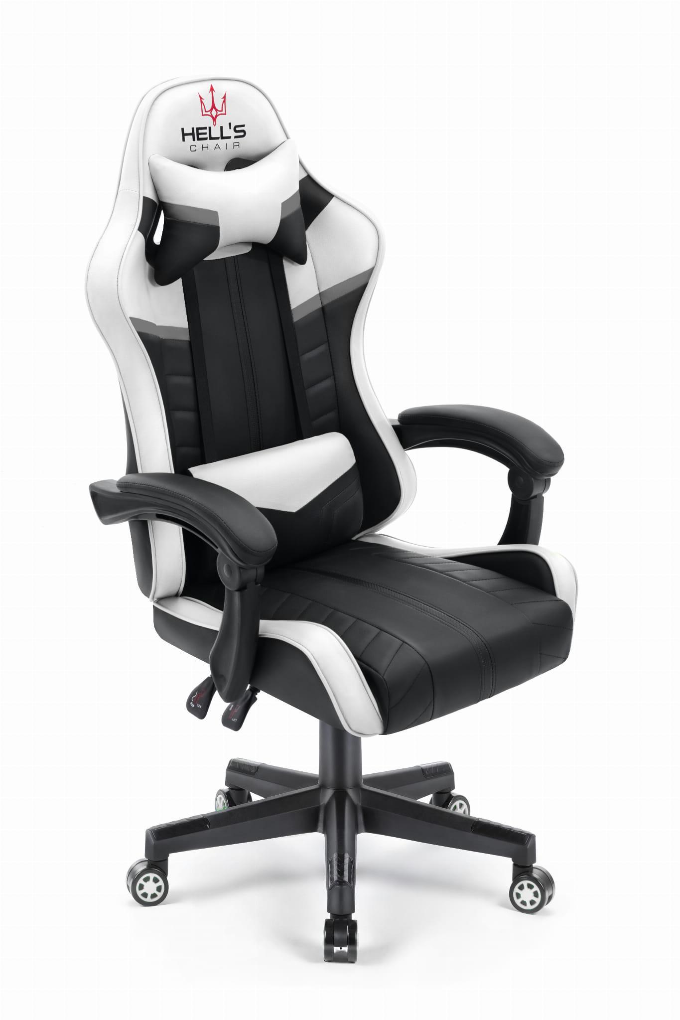 Комп'ютерне крісло Hell's Chair HC-1004 White-Black