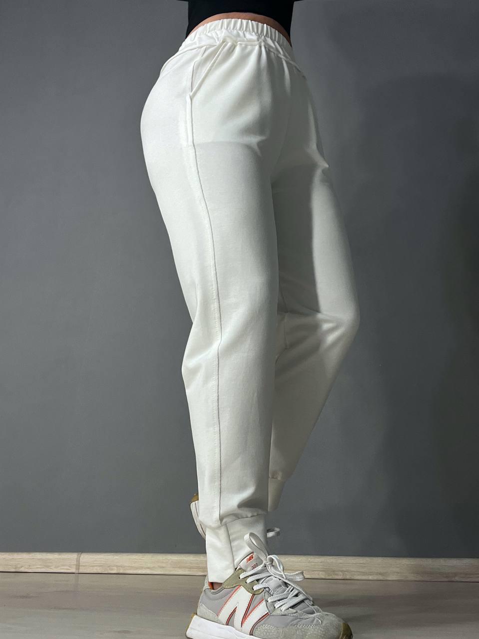 Брюки женские LSK 5539 джогеры на манжете с карманами M Белый (27082975) - фото 6 Брюки женские LSK 5539 джогеры на манжете с карманами M Белый (27082975) - фото 6