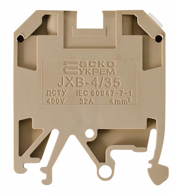 Клема гвинтова набірна АСКО-Укрем JXB 4/35 32А 4 мм2 х 40х6х46 мм Жовтий (A0130010013) Клема гвинтова набірна АСКО-Укрем JXB 4/35 32А 4 мм2 х 40х6х46 мм Жовтий (A0130010013)