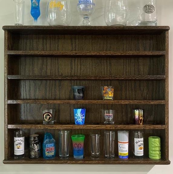 Полка для рюмок из дерева Скоган Капучино (ПДШ-001409)