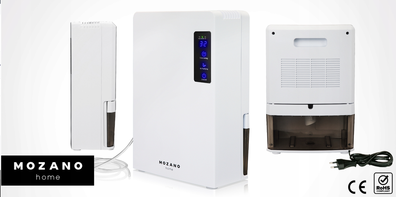 Осушувач повітряний Mozano Dry Pro 90 Вт конденсаційний бак 2 л тиха робота Білий (2326045830) - фото 7