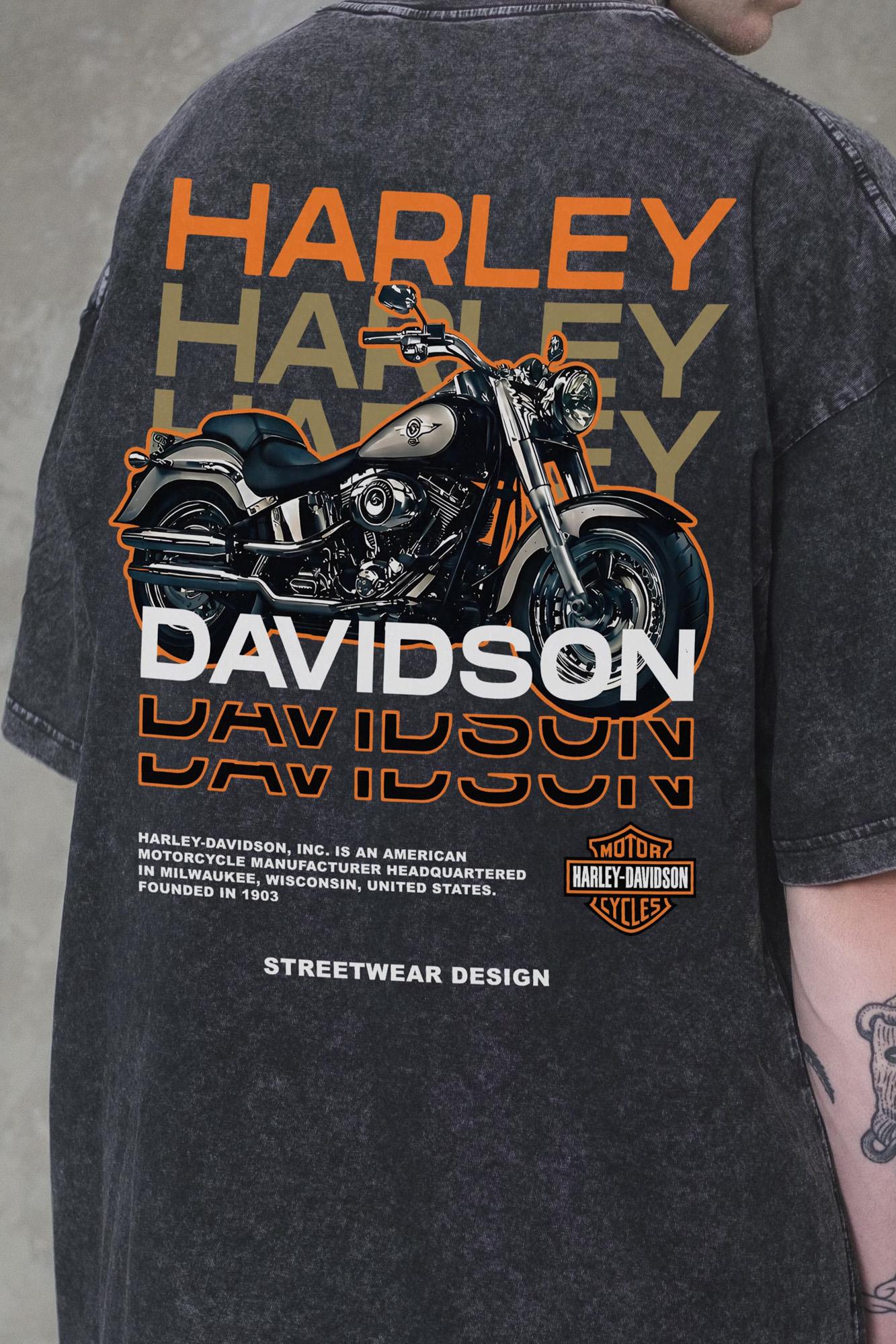 Футболка оверсайз Without Washed Harley S/M Black (S/M8056338 8056339) - фото 2