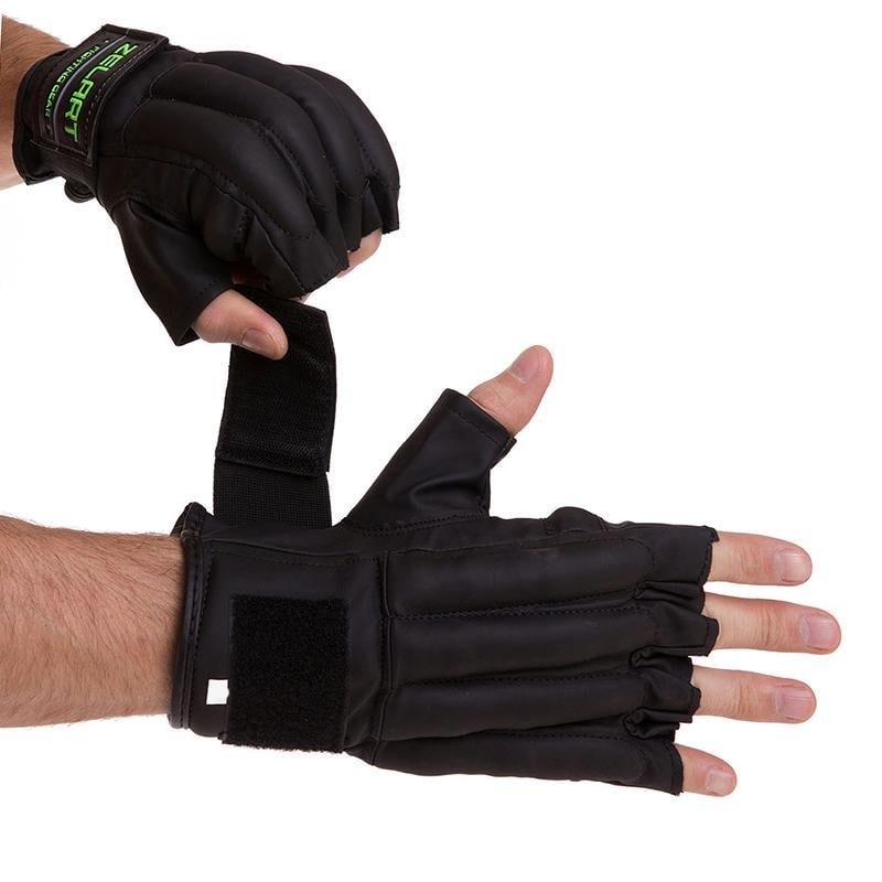 Перчатки для смешанных единоборств Zelart VL-3089 L Черный/Салатовый (37363155)