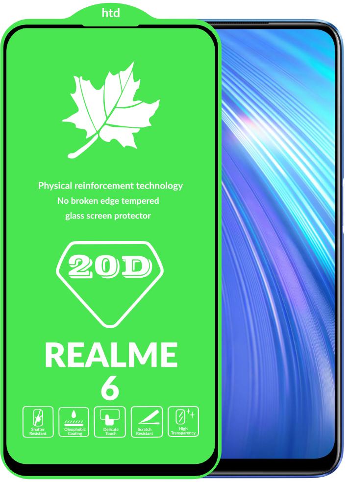 Защитное стекло 20D Glass Realme 6 большой радиус (15781)