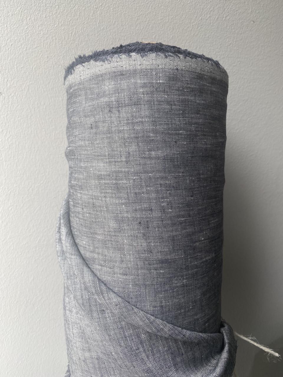 Ткань пестрая LINEN PLUS 100% лен 150 см 44/254 Серый