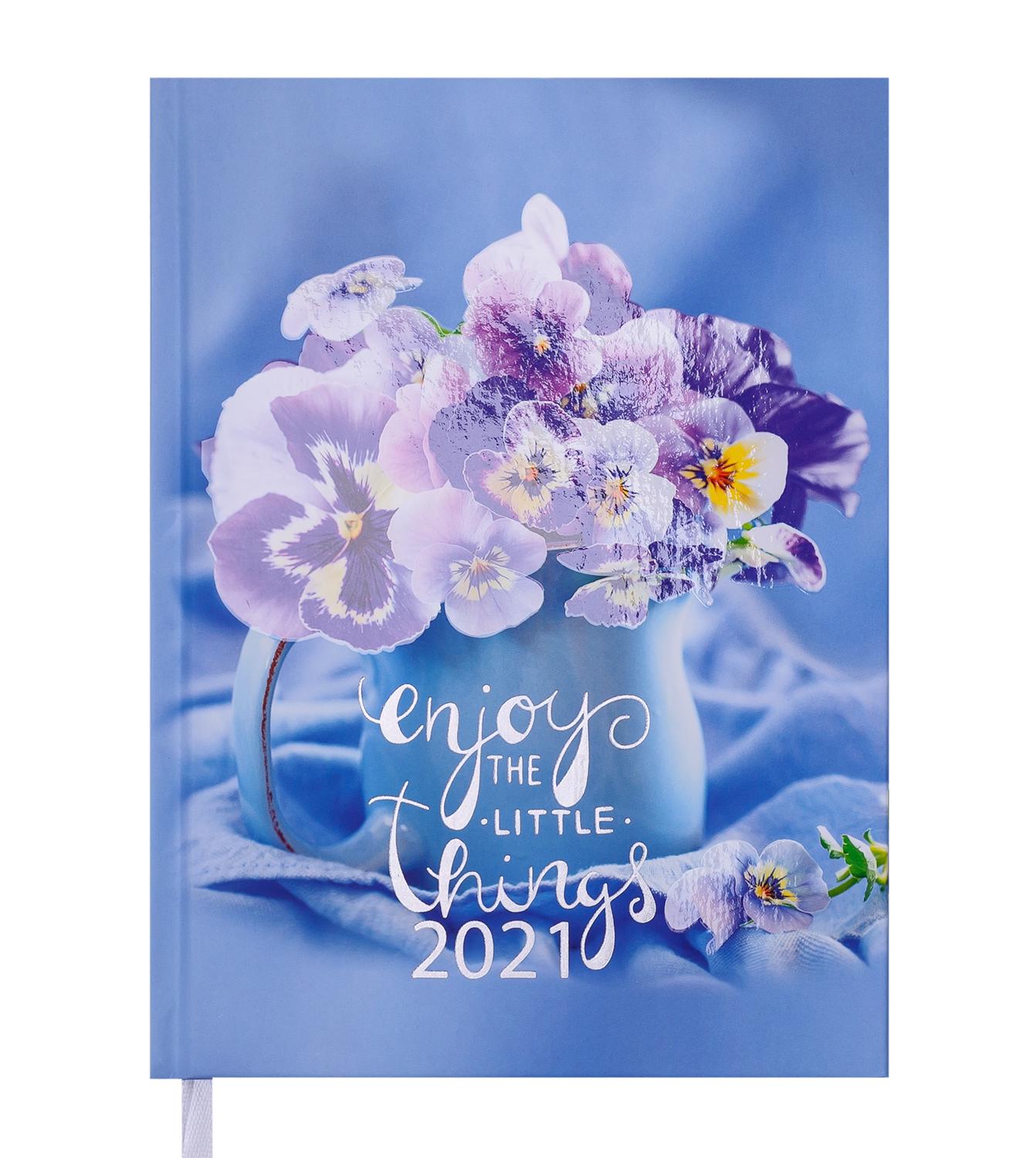 Дневник датированный Buromax Romantic A5 336 страниц Голубой (BM.2170-14)