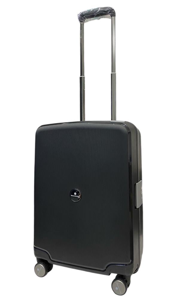 Чемодан маленький ручная кладь Snowball 37103 полипропилен S Черный