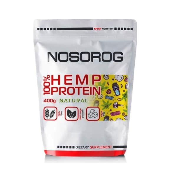 Протеин Nosorog Nutrition Hemp Protein 400 g /20 servings/ Natural