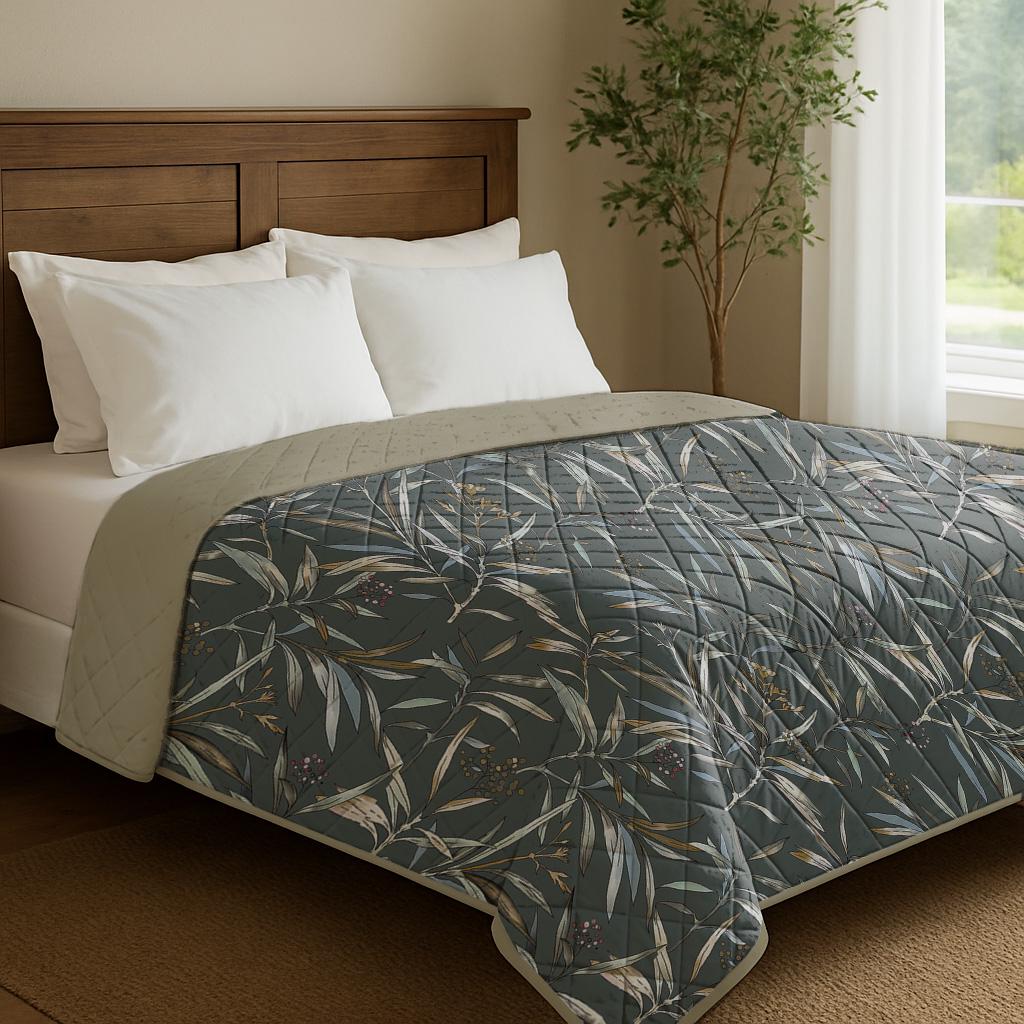 Покрывало двустороннее Zastelli Oliva on Dark/Green 200х210 см Разноцветный (22673)