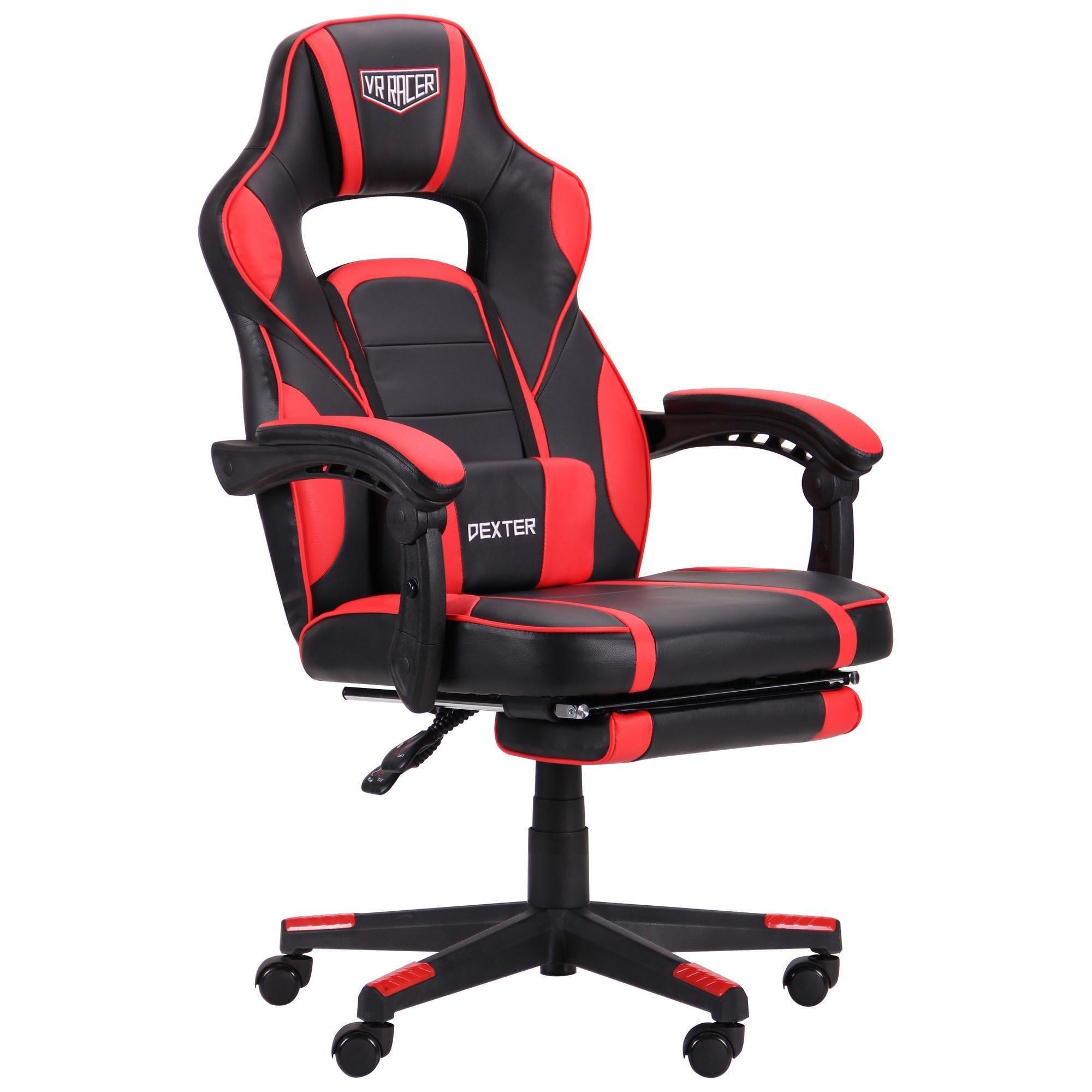 Геймерское кресло AMF VR Racer Dexter Webster 1100 100x700x720 мм пластик/кожзаменитель Черный/Красный