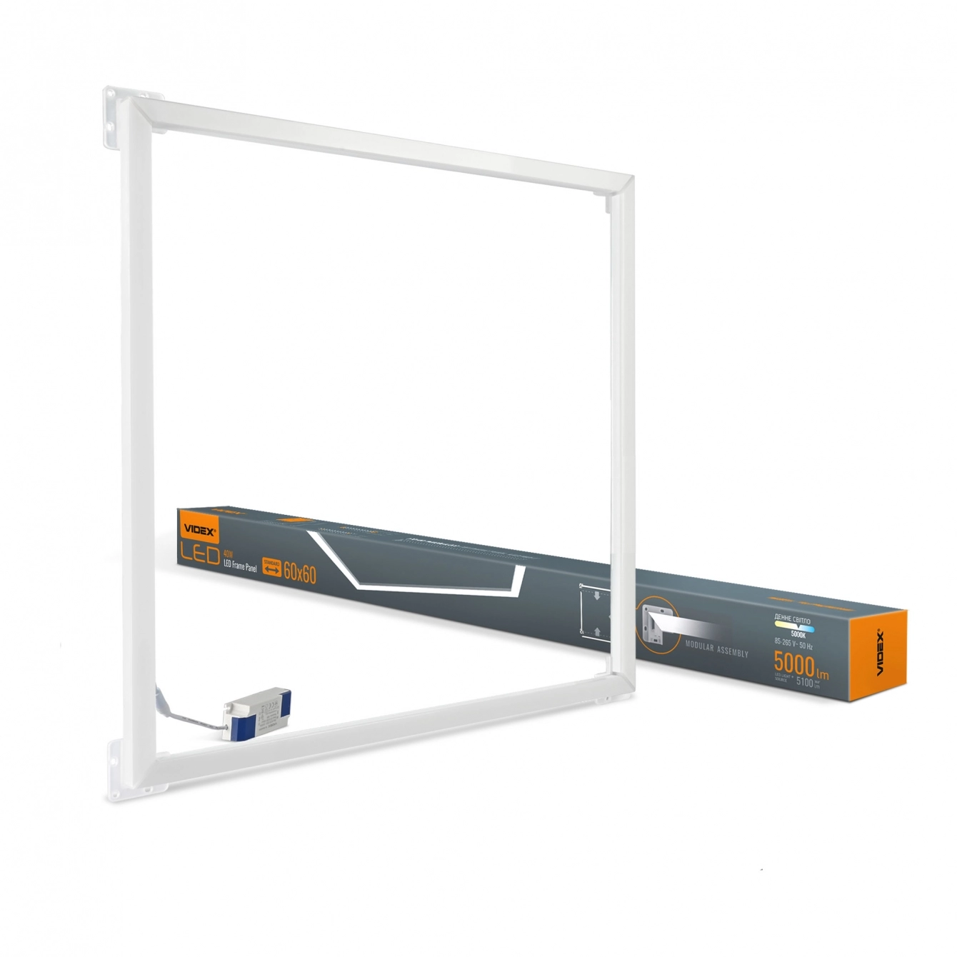 LED-панель розбірна Videx ART 40W 5000K (VL-PAU405W)