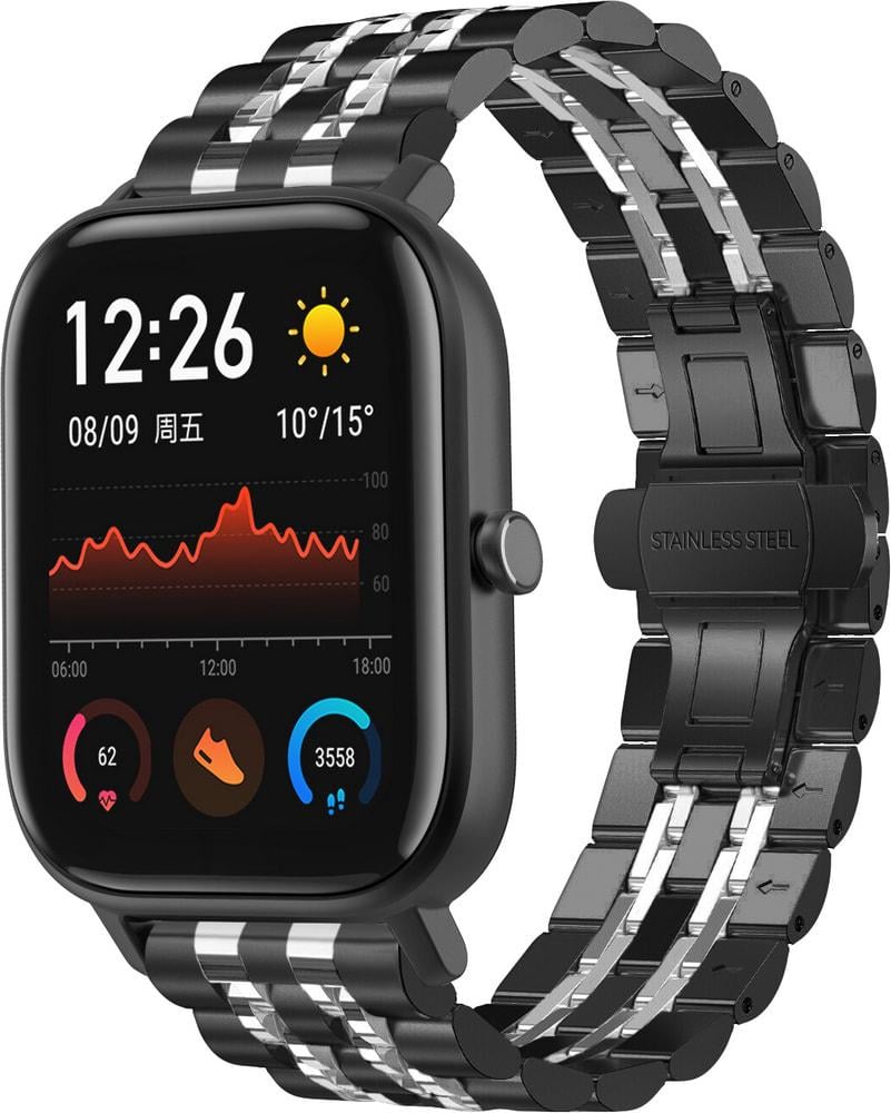 Браслет металлический Spinye Line для Amazfit GTS Black/Silver (29034-03)